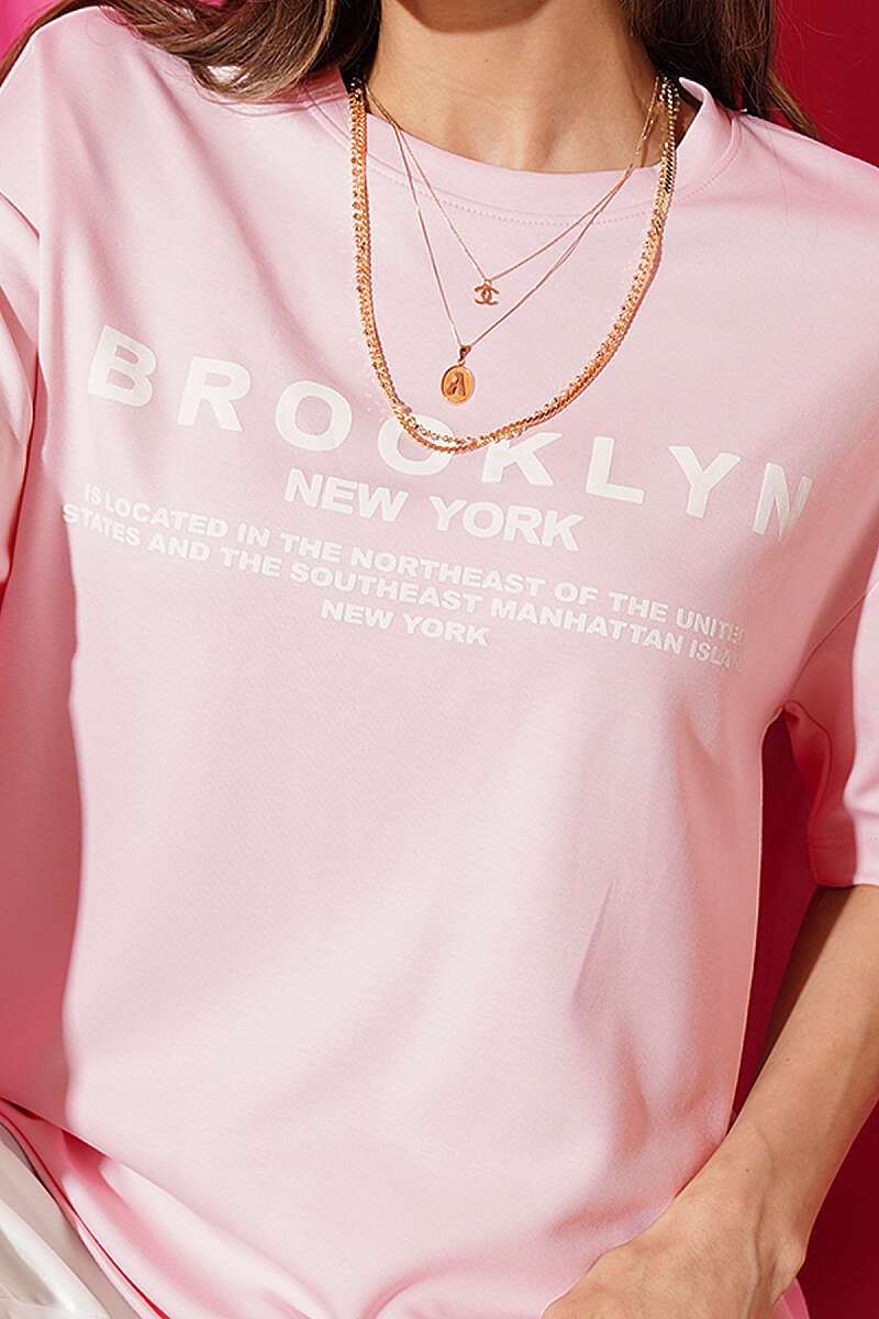 Brooklyn Baskılı Loyşa T-shirt