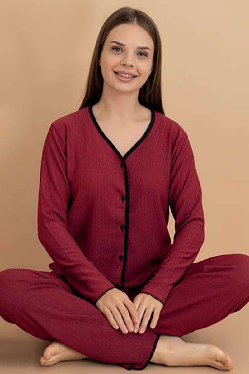Bürümcük Düğmeli Pijama Takımı