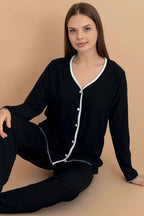 Bürümcük Düğmeli Pijama Takımı