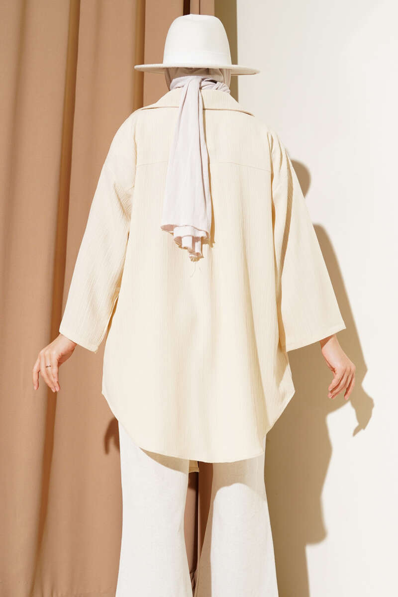 Bürümcük Yaka Bağlamalı Kimono