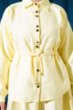 Büzgü Detaylı Paraşüt İkili Takım Sarı