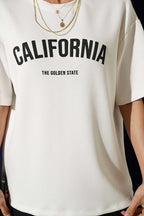 California Baskılı Modal T-shirt