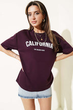 California Baskılı Modal T-shirt