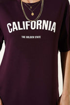 California Baskılı Modal T-shirt