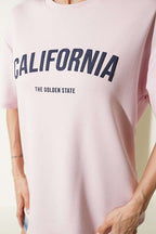 California Baskılı Modal T-shirt