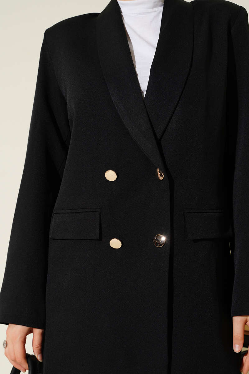 Cep Kapaklı Dabıl Blazer Ceket
