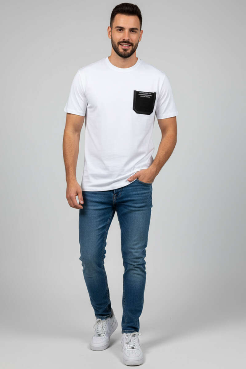 Cepli Enjeksiyon Baskı Erkek Tshirt
