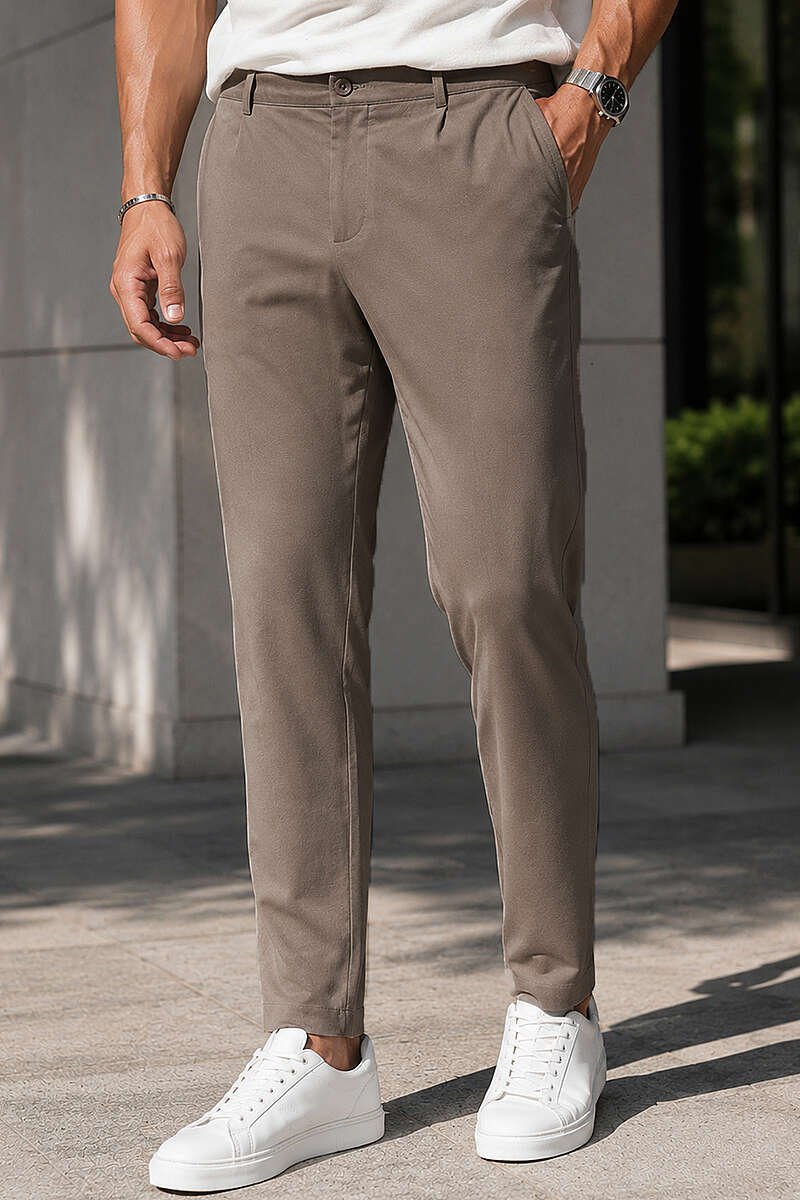 Pocket Regular Fit Tencel-püksid, liivabeez