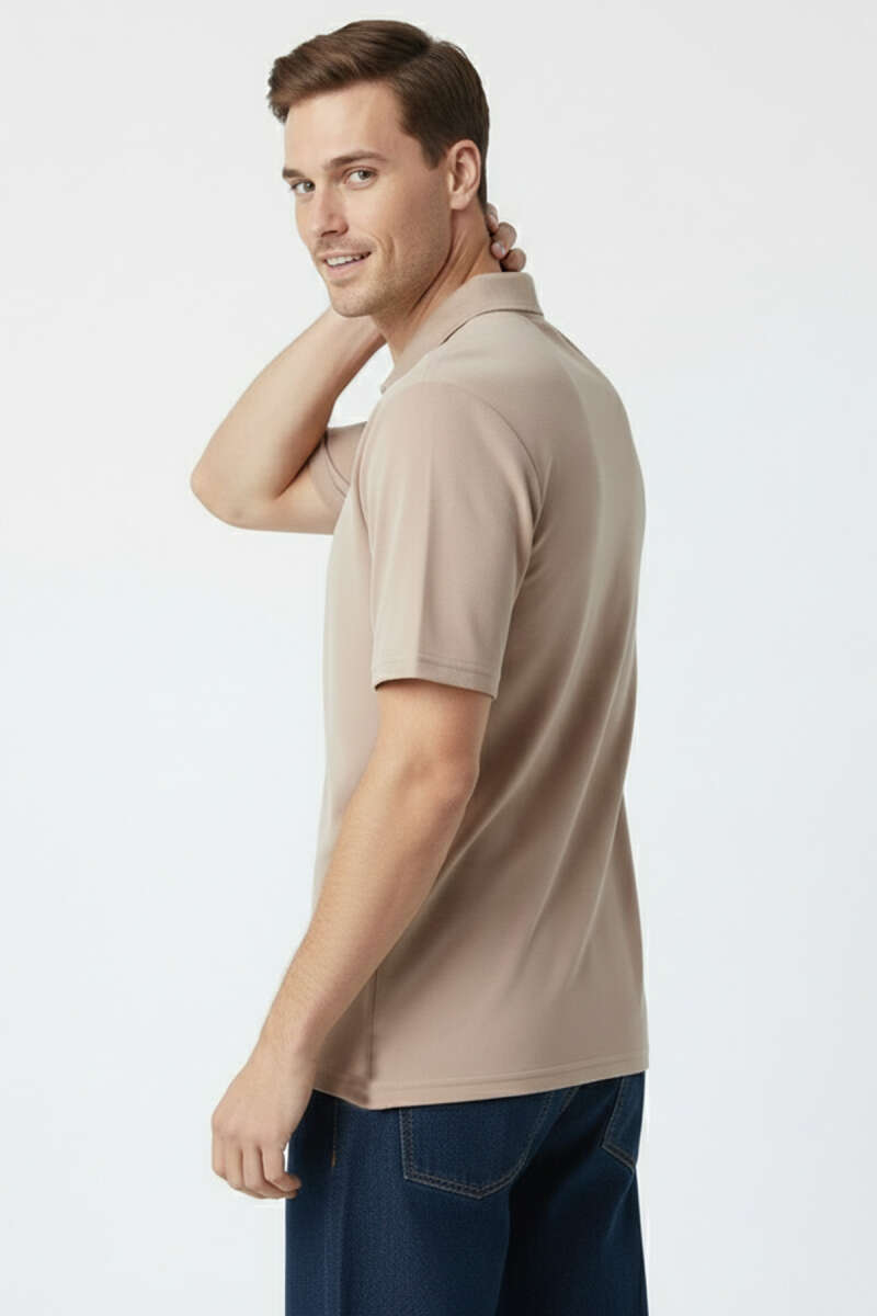 Change Baskılı Polo Yaka Erkek T-shirt