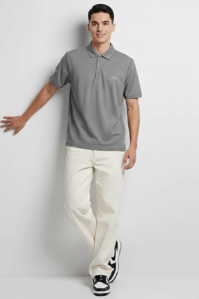 Change Baskılı Polo Yaka Erkek T-shirt