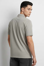 Change Baskılı Polo Yaka Erkek T-shirt Gri
