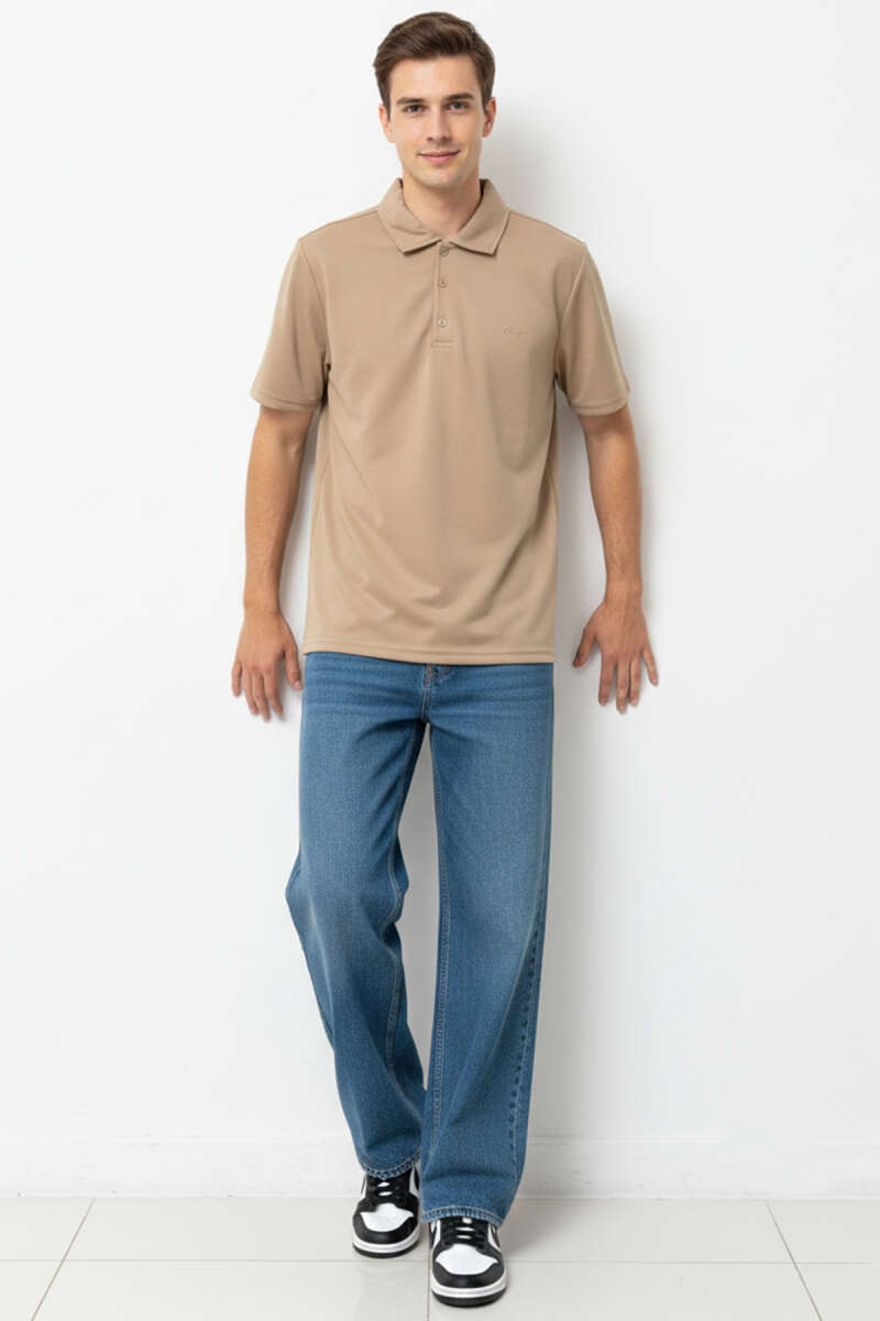 Change Baskılı Polo Yaka Erkek T-shirt