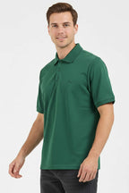 Change Baskılı Polo Yaka Erkek T-shirt Nefti