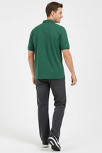 Change Baskılı Polo Yaka Erkek T-shirt Nefti
