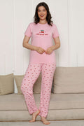 Cherish Me Baskılı Kısa Kol Pijama Takımı