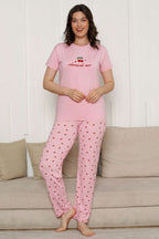 Cherish Me Baskılı Kısa Kol Pijama Takımı
