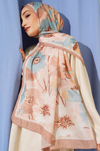 Çiçek Desenli Soft Bambu Kraş Şal