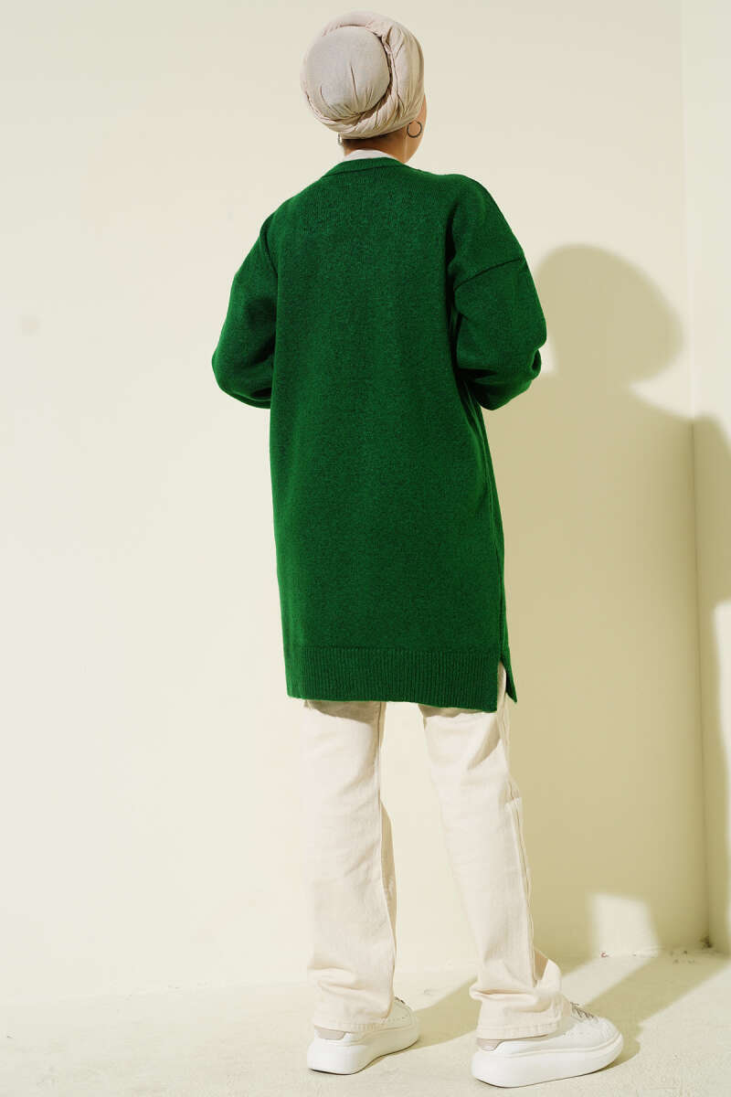 Çiçek Detaylı Yumoş Triko Tunik