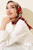 Çiçekli Fırça Desen Elegance Eşarp