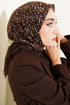Çiçekli Flamu Cotton Eşarp
