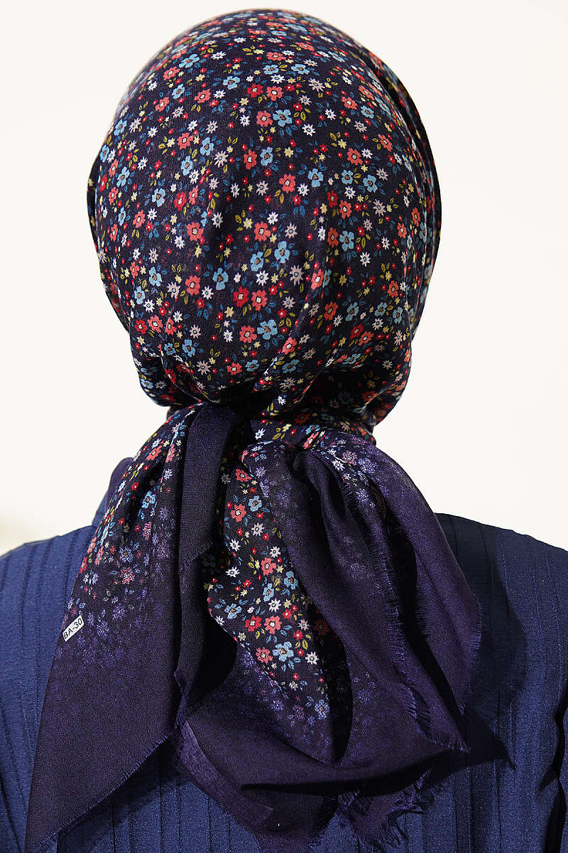 Çiçekli Flamu Cotton Eşarp