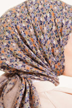 Çiçekli Flamu Cotton Eşarp