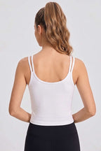 Çift Askılı Düğmeli Crop