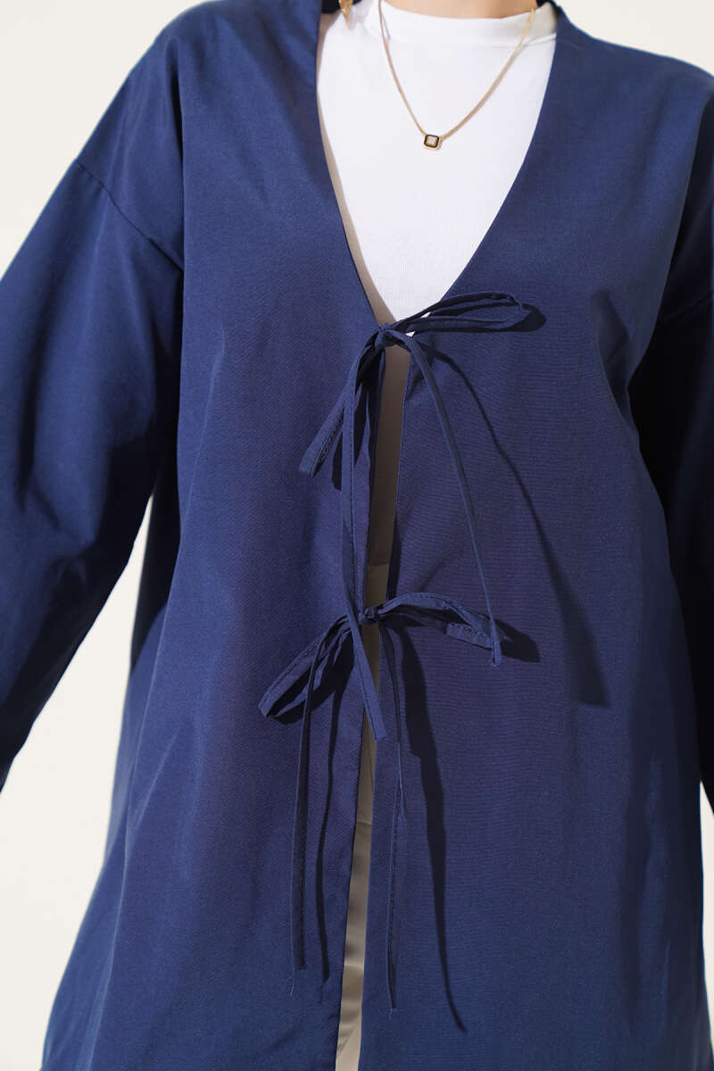Çift Bağcıklı Poplin Kimono