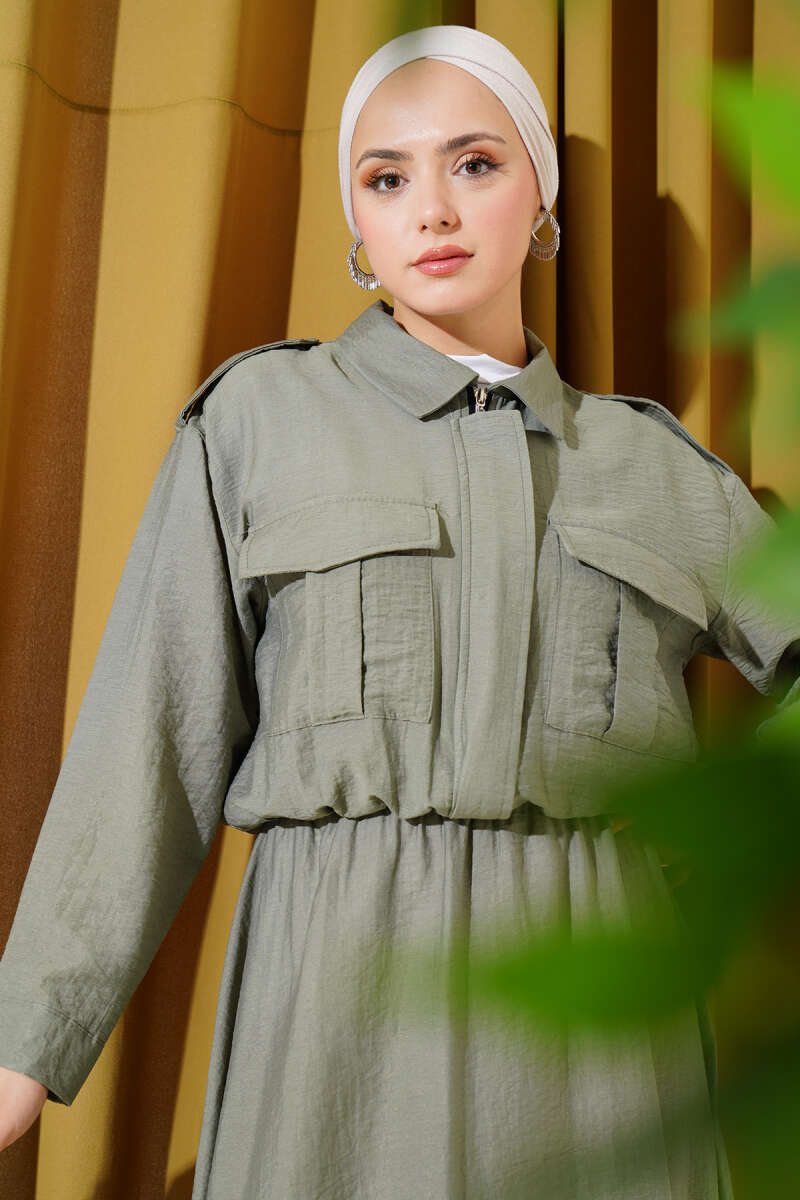 Юбка с двумя карманами на молнии Двойной комплект Второстепенное изображение товара