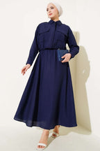 Çift Cepli Fermuarlı Etekli İkili Takım