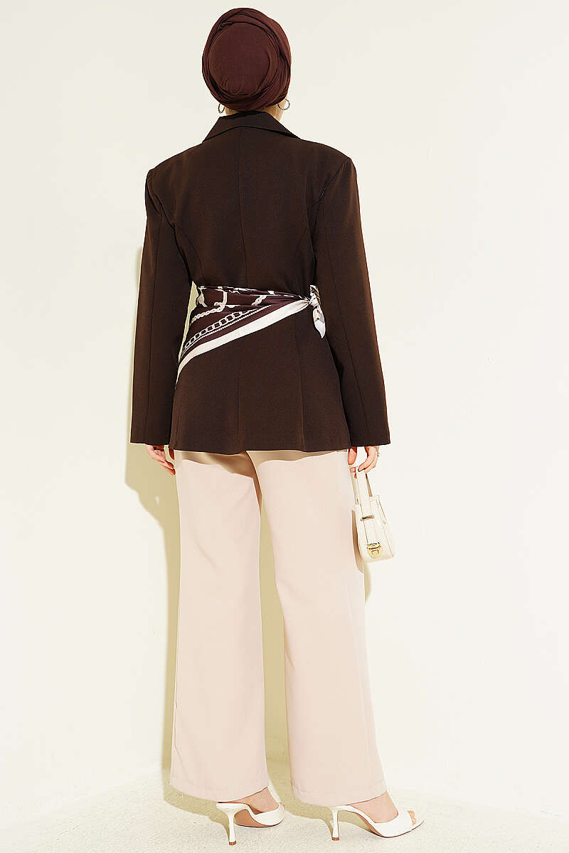 Çift Düğmeli Basic Blazer Ceket