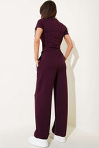 Çift Fermuarlı Kısa Kollu Takım