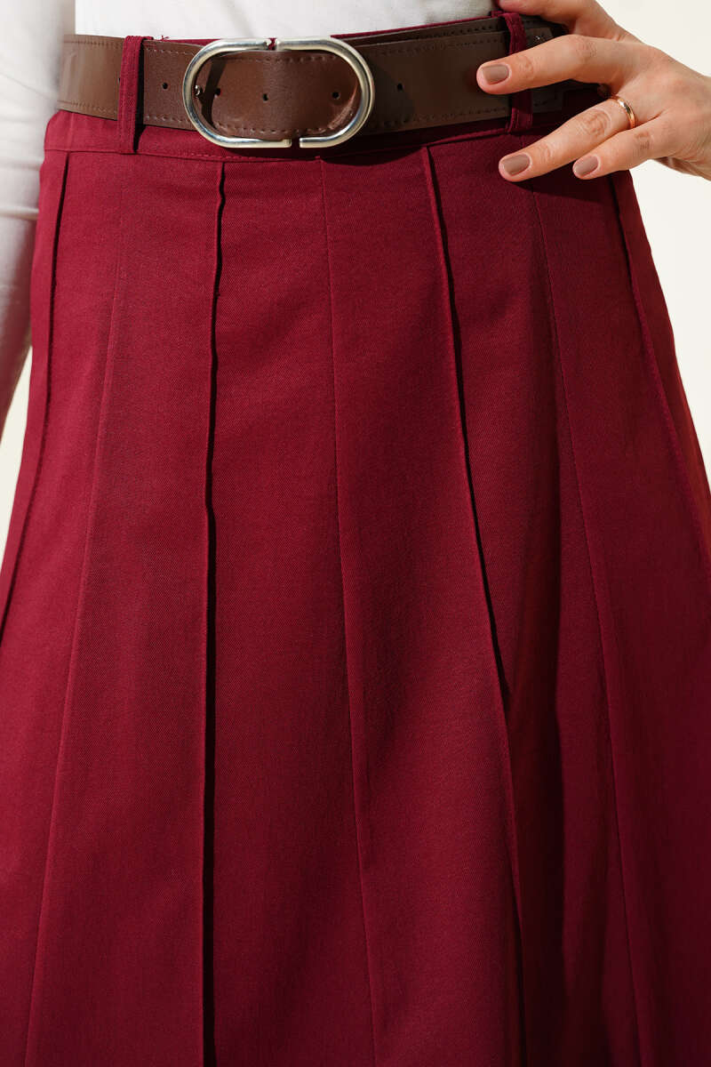 Çıma Şeritli Kemerli Etek