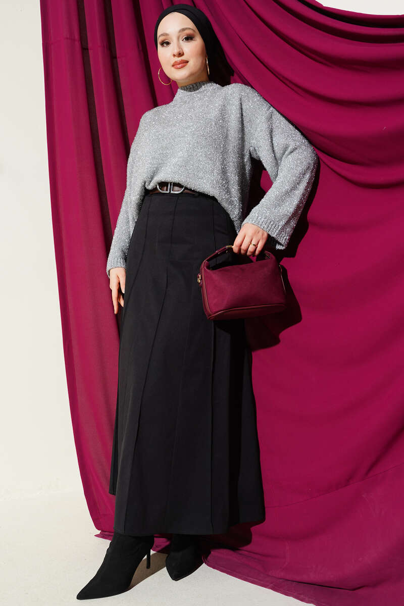 Striped Belted Skirt Второстепенное изображение товара