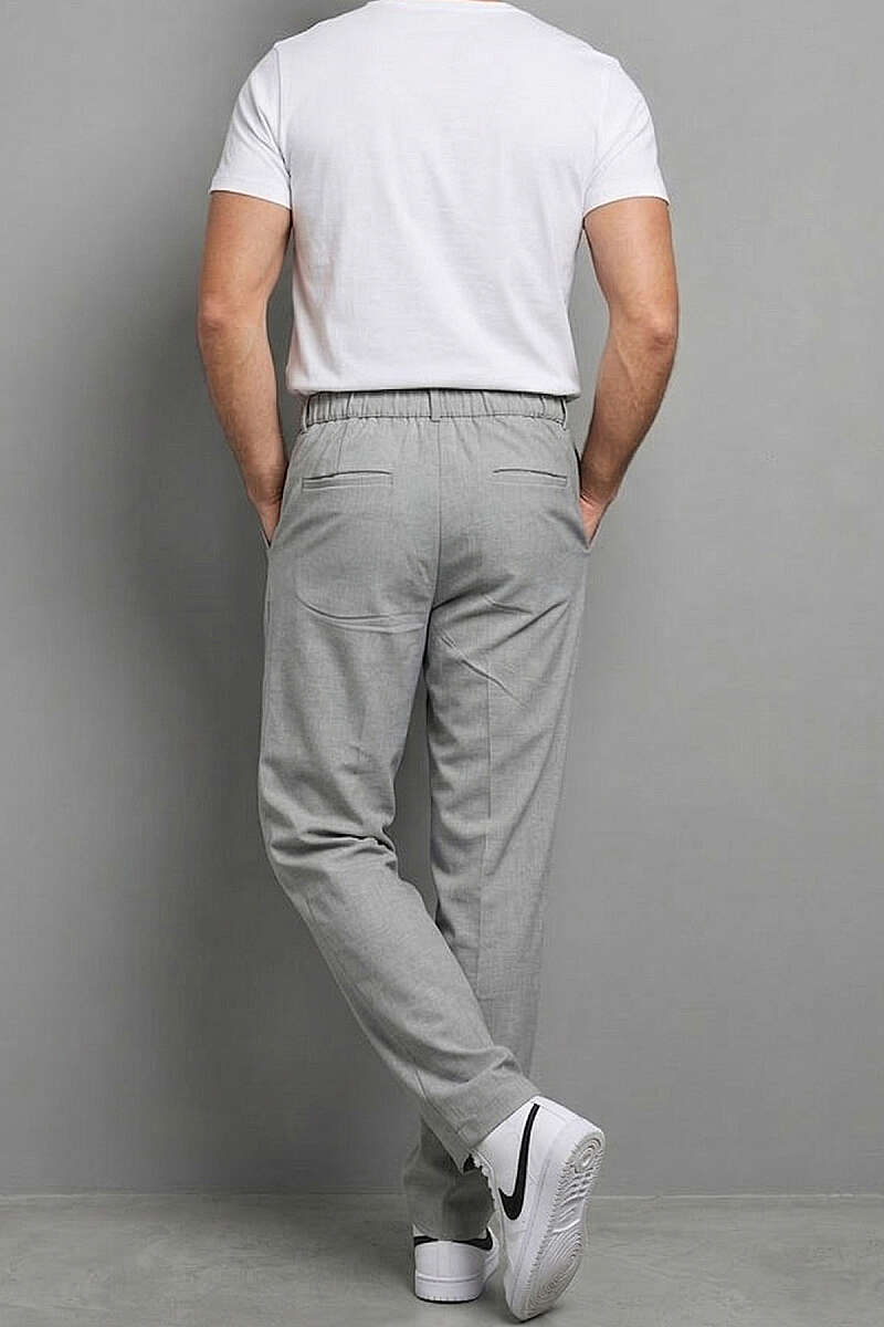 Çıtçıtlı Baggy Erkek Pantolon Gri