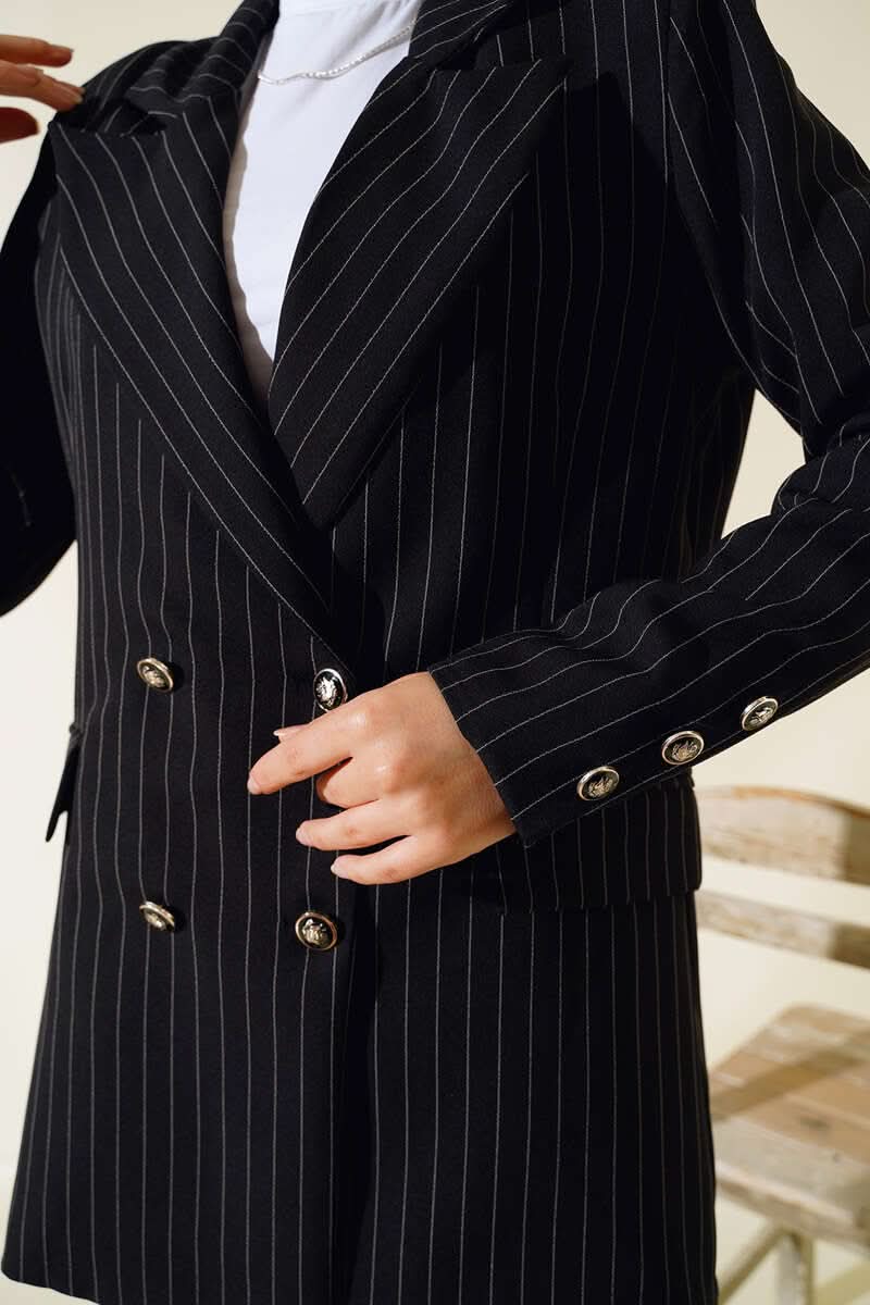 Çizgili Blazer Ceket