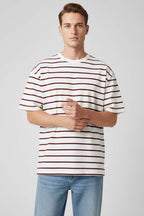 Çizgili Oversize Erkek T-shirt