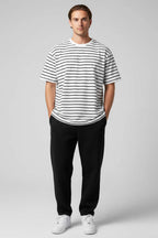 Çizgili Oversize Erkek T-shirt