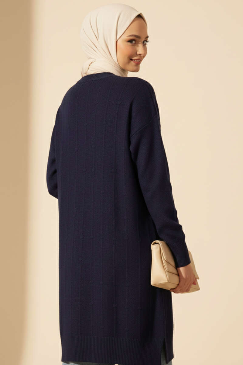 Damla Kabartmalı Yumoş Triko Tunik