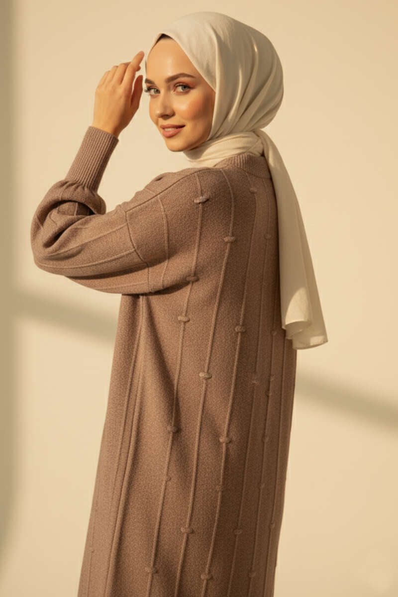 Damla Kabartmalı Yumoş Triko Tunik