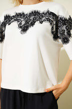 Dantel Detaylı Loyşa T-shirt