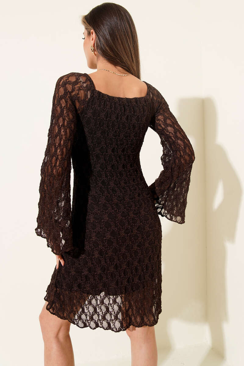 Lace Madonna Collar Midi Dress