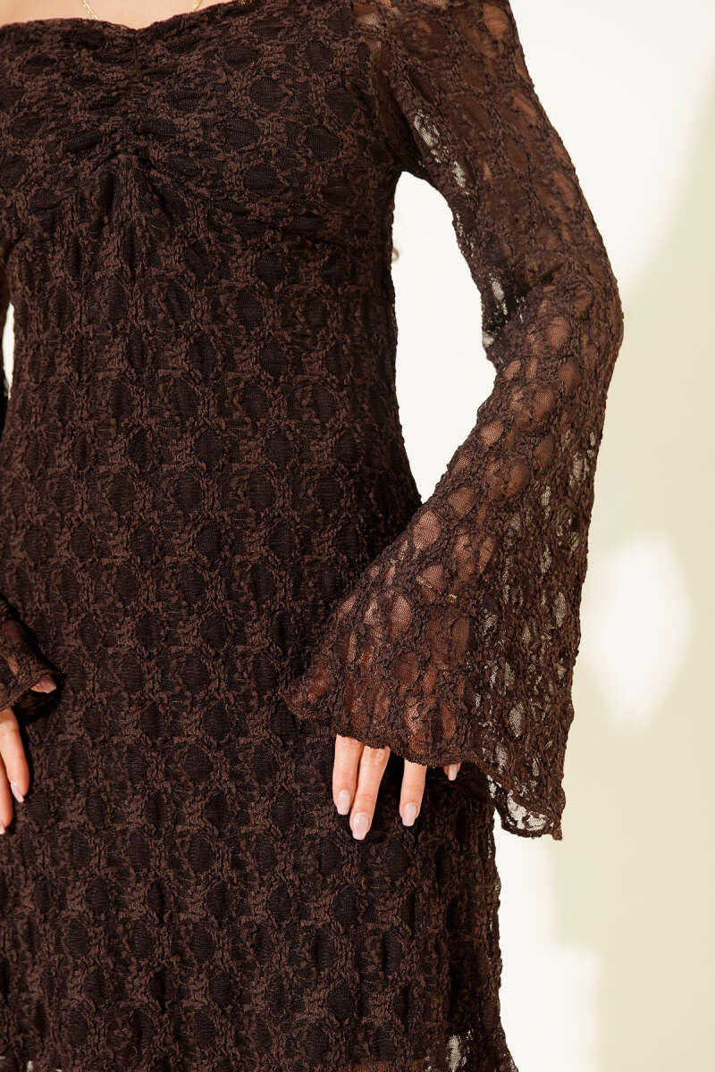 Lace Madonna Collar Midi Dress