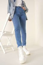Dar Paça Skinny Jean Pantolon Açık Mavi