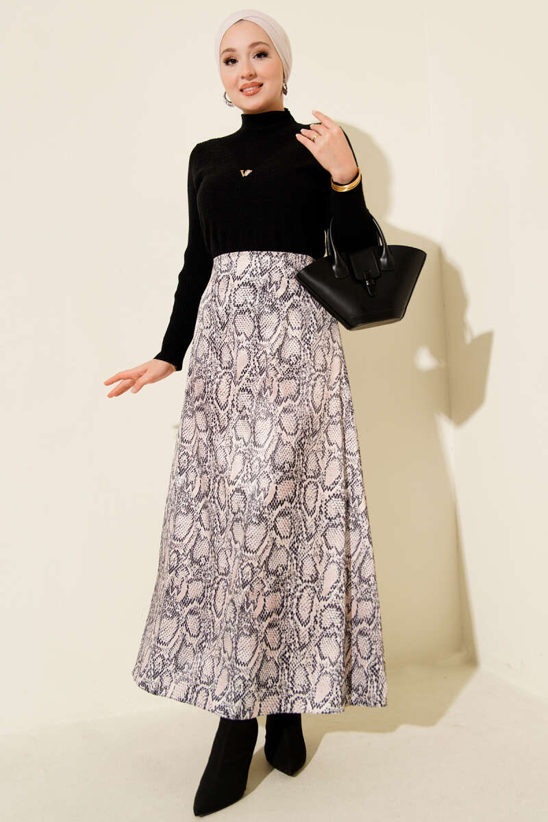 Snake Print Maxi Skirt Второстепенное изображение товара