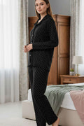 Black polka dots