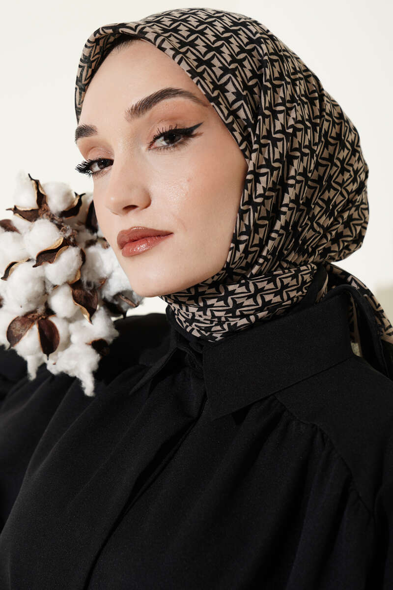 Desenli Flamu Cotton Eşarp Asorti 11