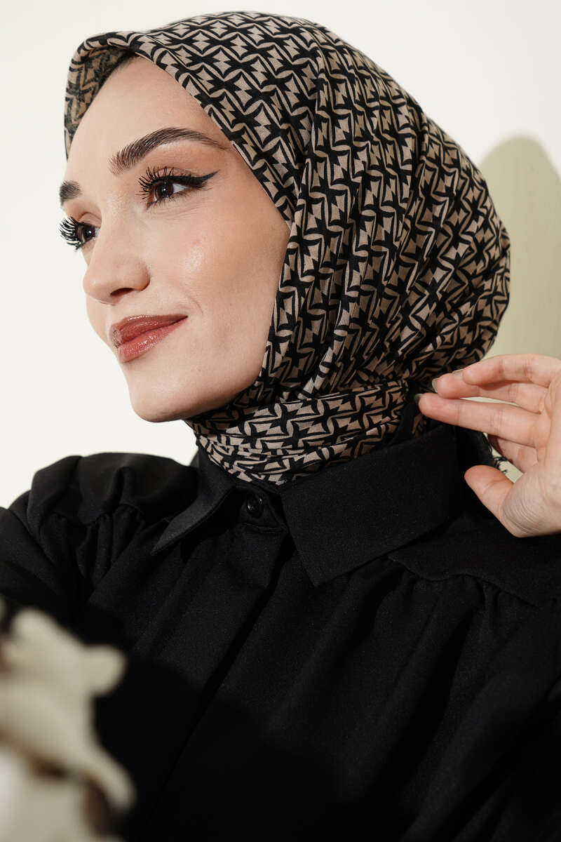 Desenli Flamu Cotton Eşarp Asorti 11