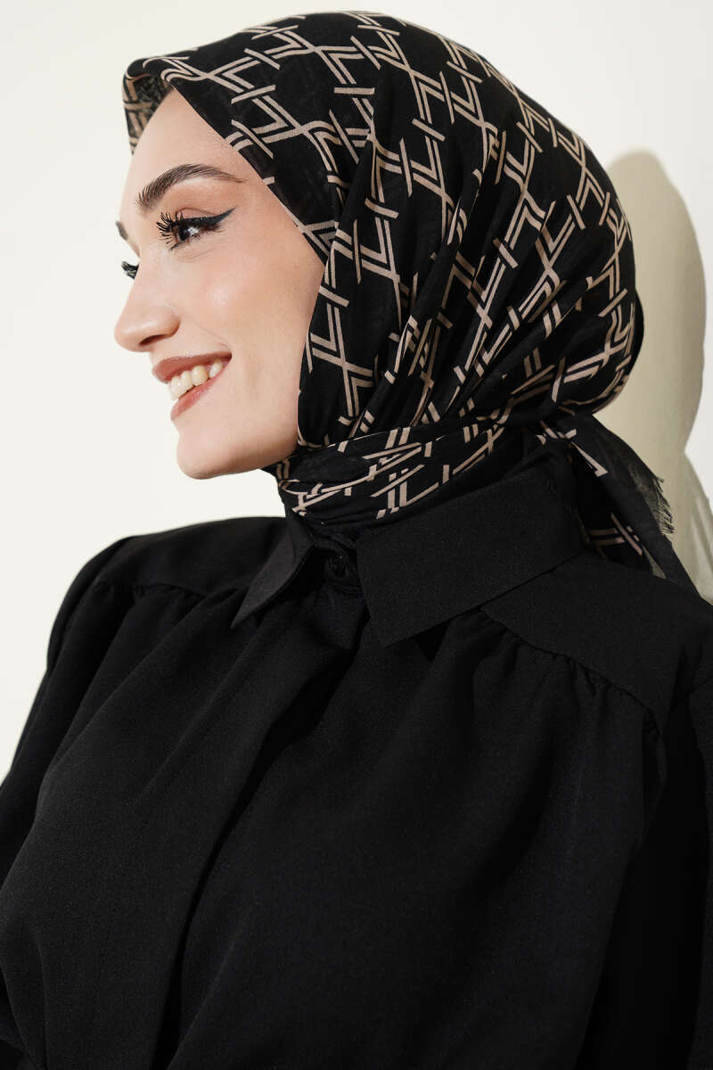Desenli Flamu Cotton Eşarp Asorti 12