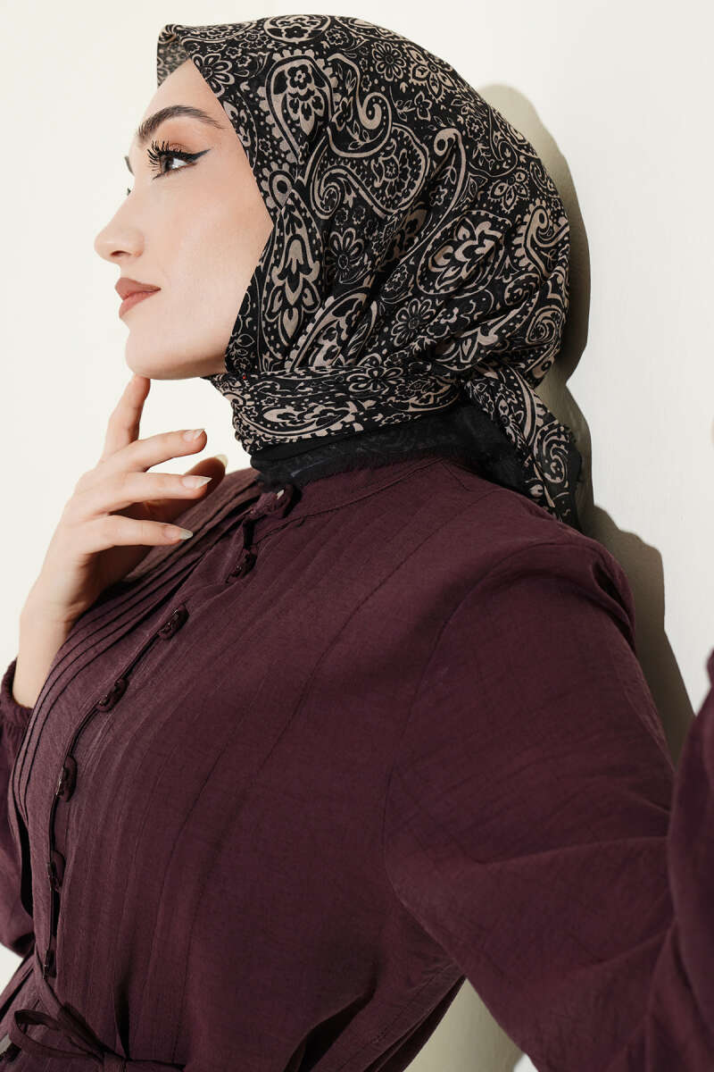Desenli Flamu Cotton Eşarp Asorti 4